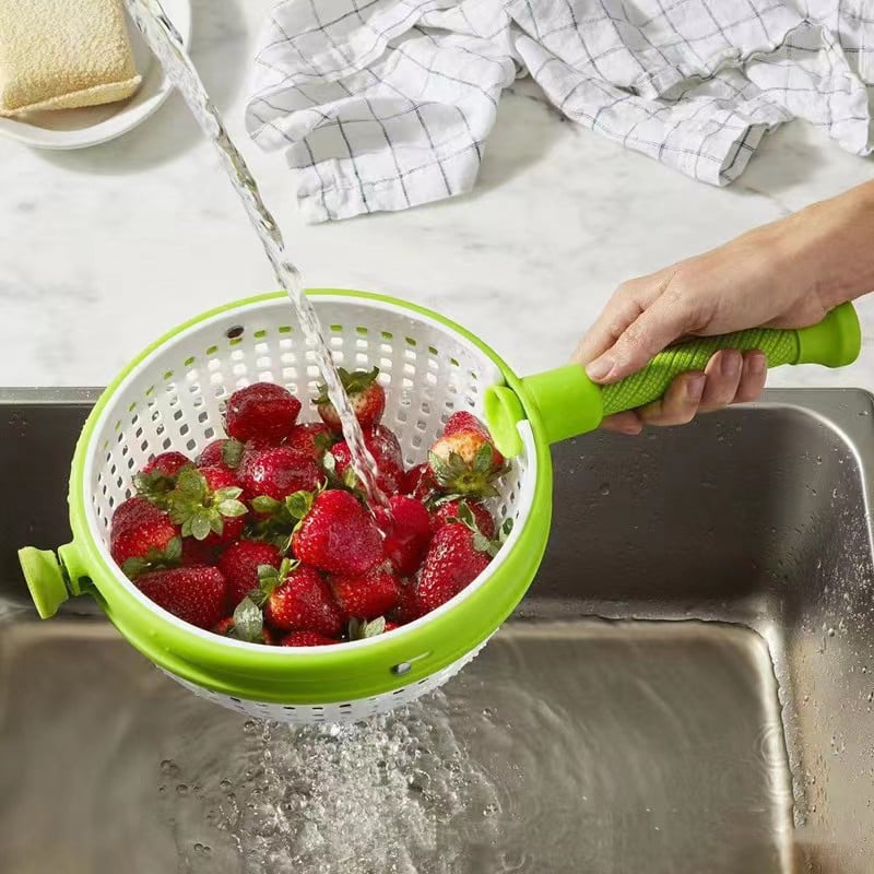 Vegetable Salad Rotating Draining Basket