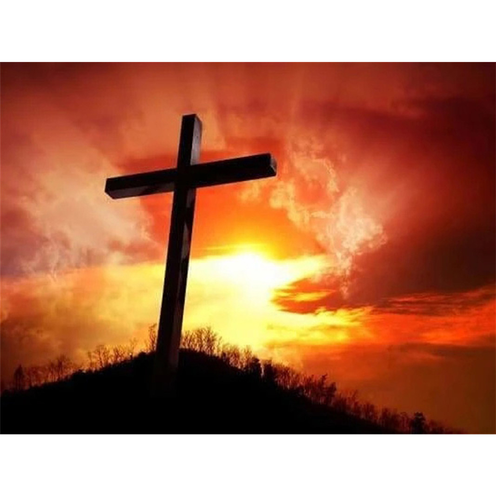 

Sunset Cross - Round Drill Diamond Painting - 40*30CM, 501 Original