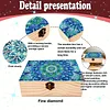 Mandala DIY Diamant Kunst Aufbewahrungsbox aus Holz mit Verschluss Schreibtisch-Organizer