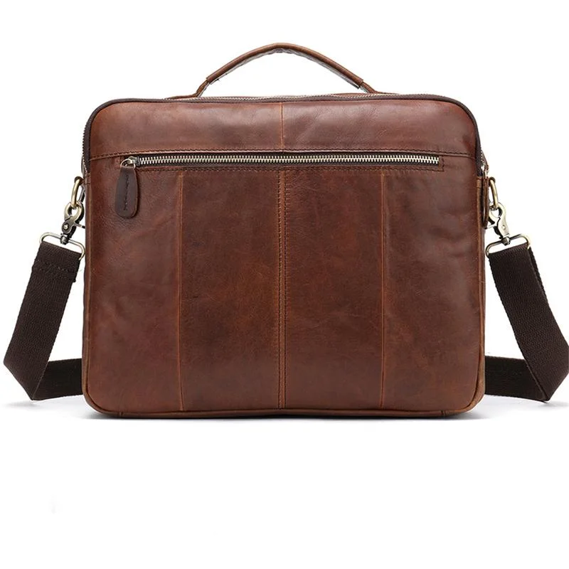 High Quality Retro Men's Shoulder Bag Large Capacity Leather Handbag