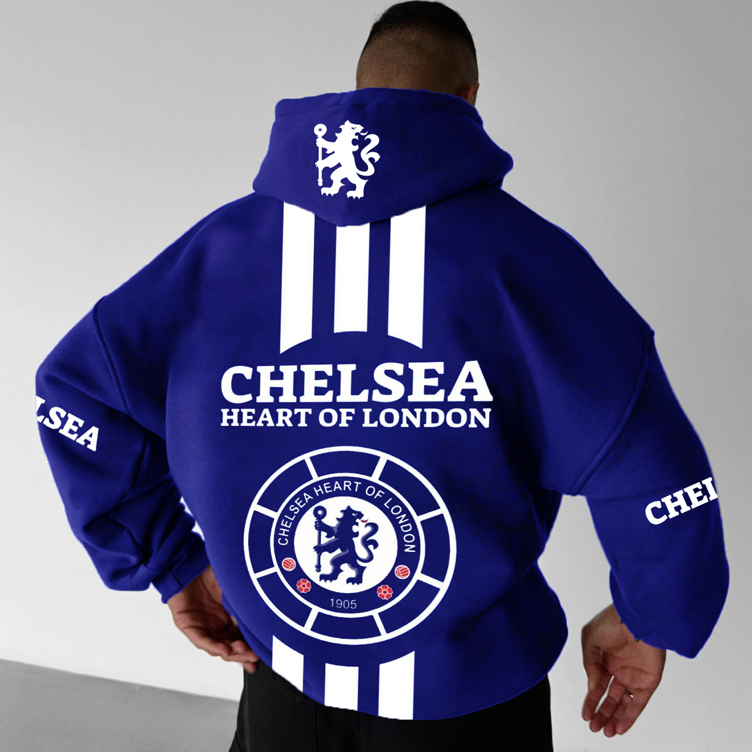 Unisex Football Team Logo Print Jersey Casual Oversized Hoodie / TECHWEAR CLUB / Techwear