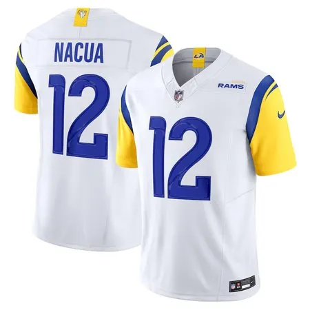 Youth Los Angeles Rams #12 Puka Nacua  White Vapor F.U.S.E. Limited Player Jersey
