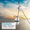 Stainless Steel M15 Single Wheel Swivel Lifting Rope Bearing Pulley Wheel