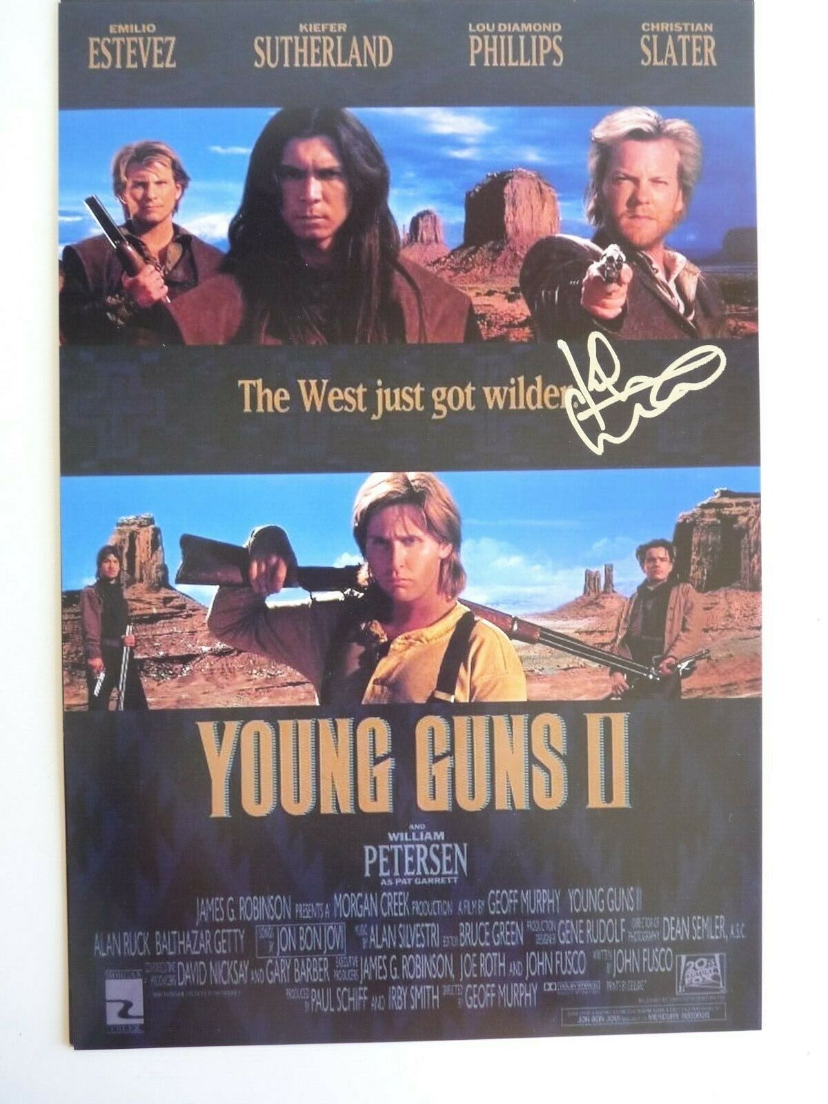 Kieffer Sutherland Signed Autographed Young Guns 12x18 Movie Photo Poster painting BAS Certified