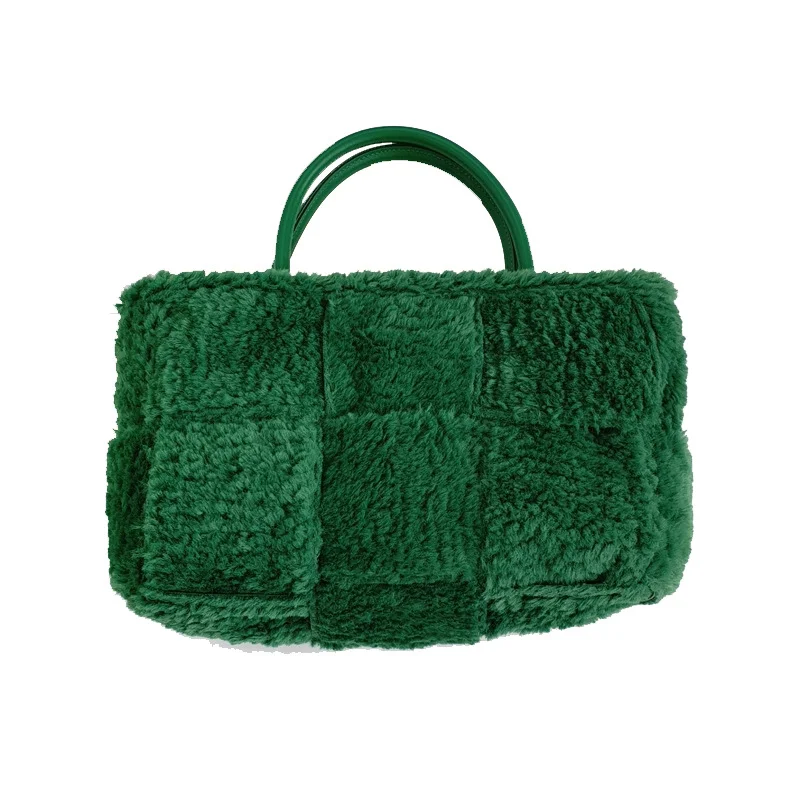 Letclo™ Lamb Wool Woven Handbag letclo Letclo
