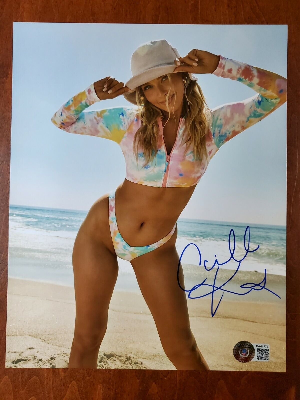 Camille Kostek Signed Beckett Certified 8x10 Photo Poster painting Sexy Gronk