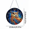 (US Local)Wood Special Shape Owl 5D Diamond Painting Clock Art Craft for Home Decor