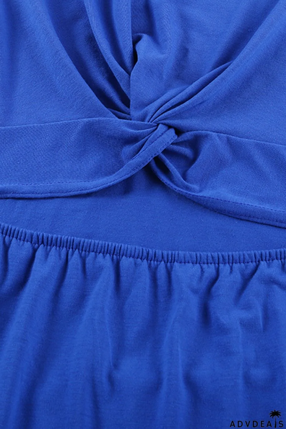 Burgundy Crew Neck Sleeveless Twist Hollow-out Bodycon Mini Dress