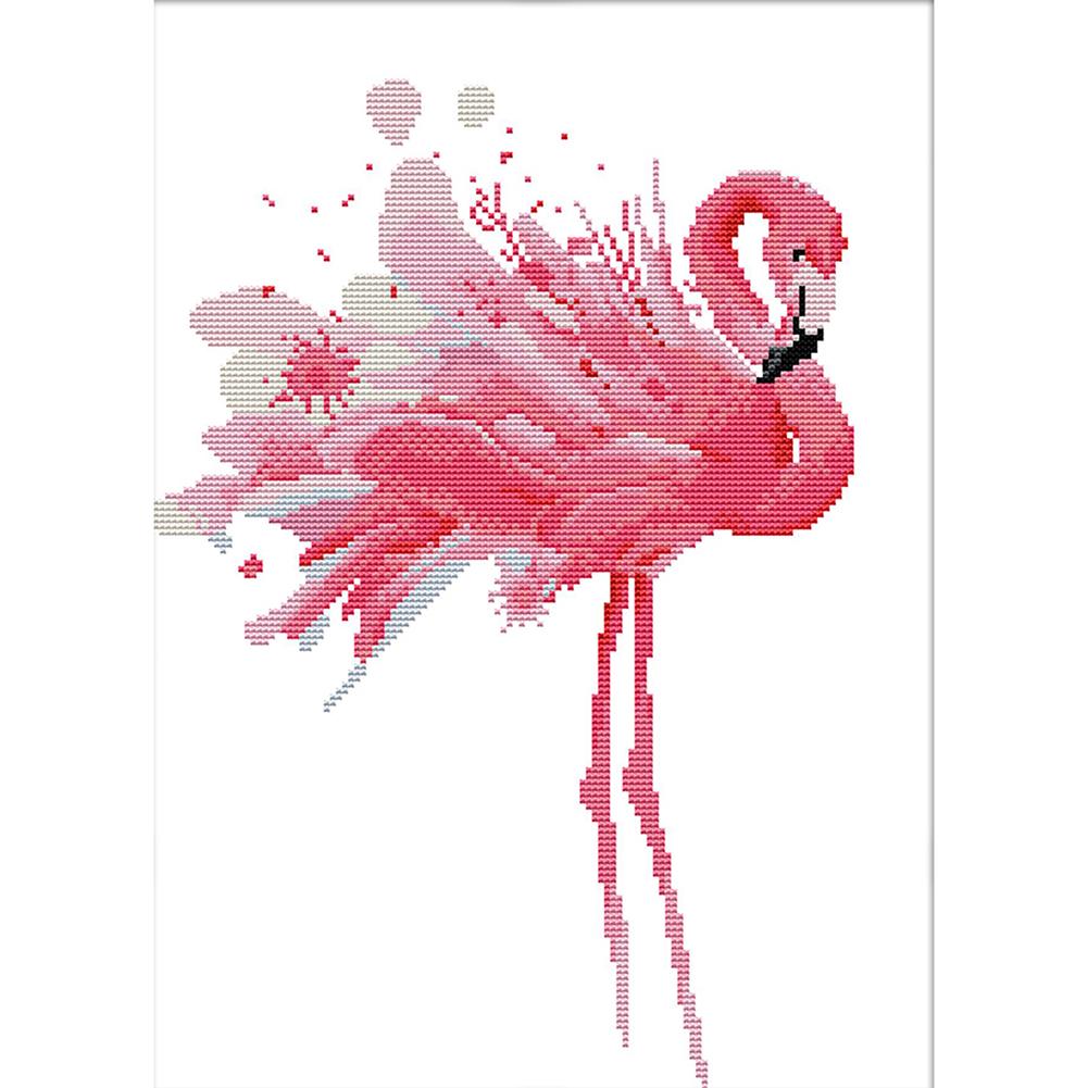 

Fantasy Flamingo - 14CT Stamped Cross Stitch - 44*34cm, 501 Original