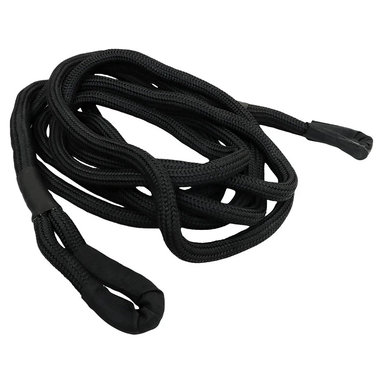 SEBLAFF 1 Inch x 31.5 Foot 33,500lbs Kinetic Recovery Tow Rope Heavy Duty Double Braided Kinetic Energy Rope Black Replacement for Truck Off-Road Vehicle ATV UTV