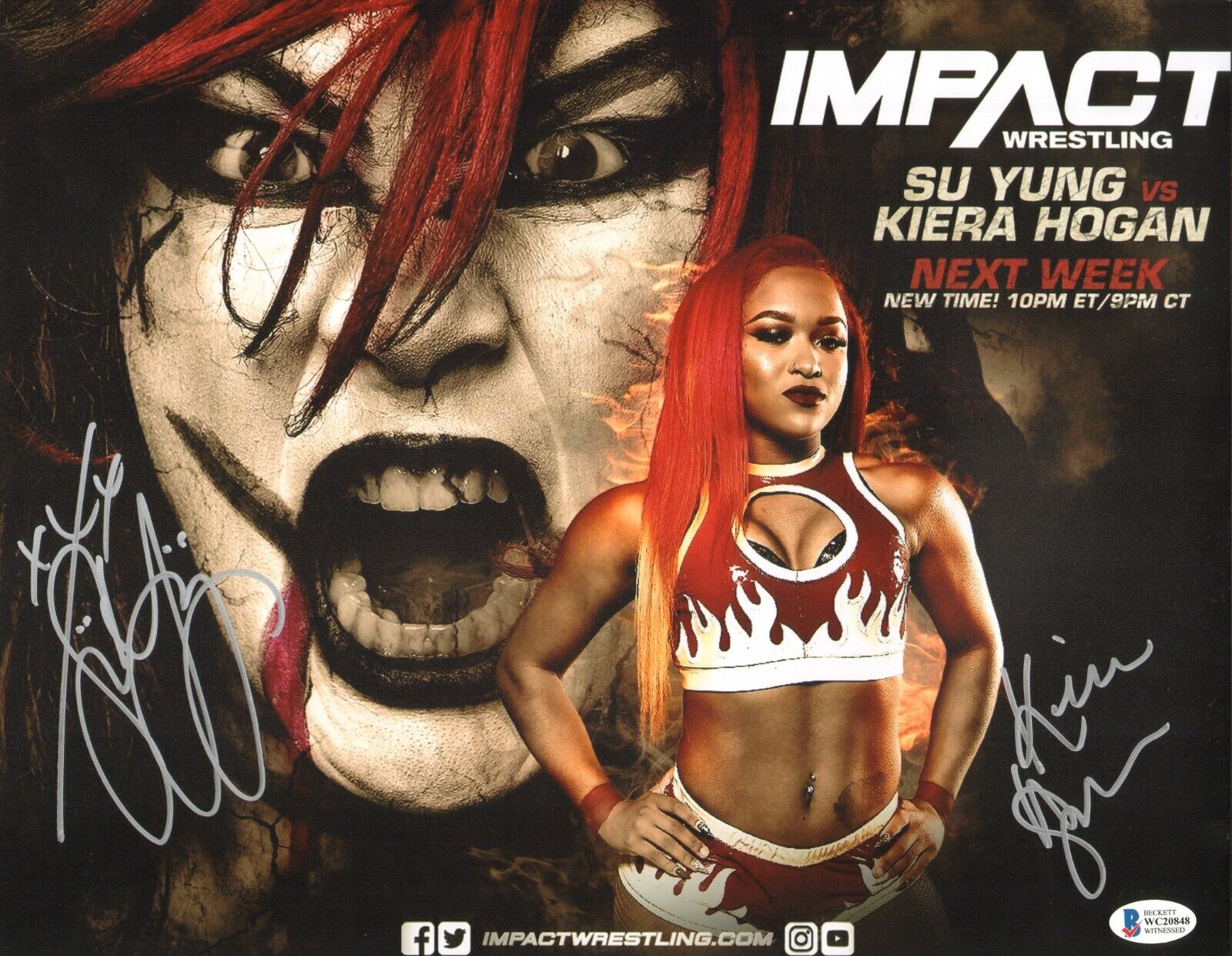 Kiera Hogan & Su Yung Signed 11x14 Photo Poster painting BAS COA Impact Wrestling AEW Autograph