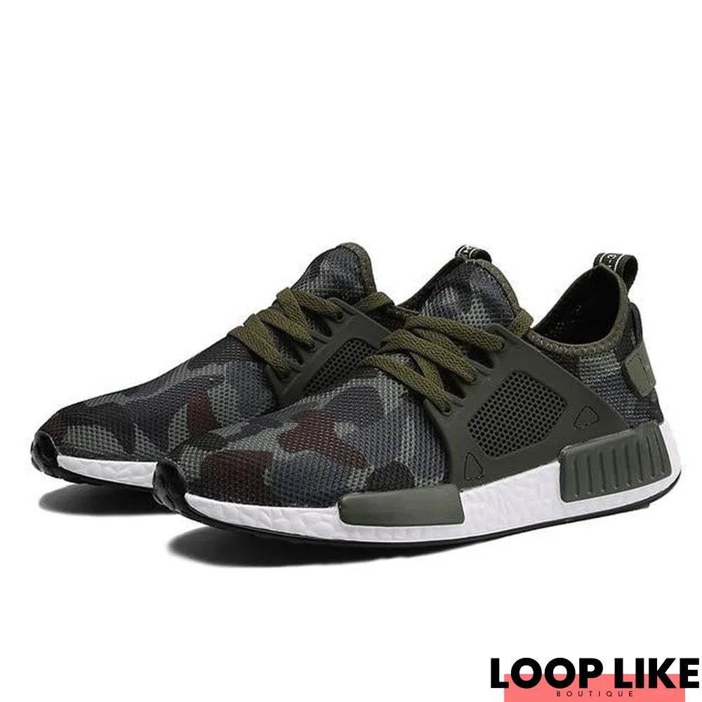 Men Casual Army Green Camouflage Footwear Sneakers Shoes