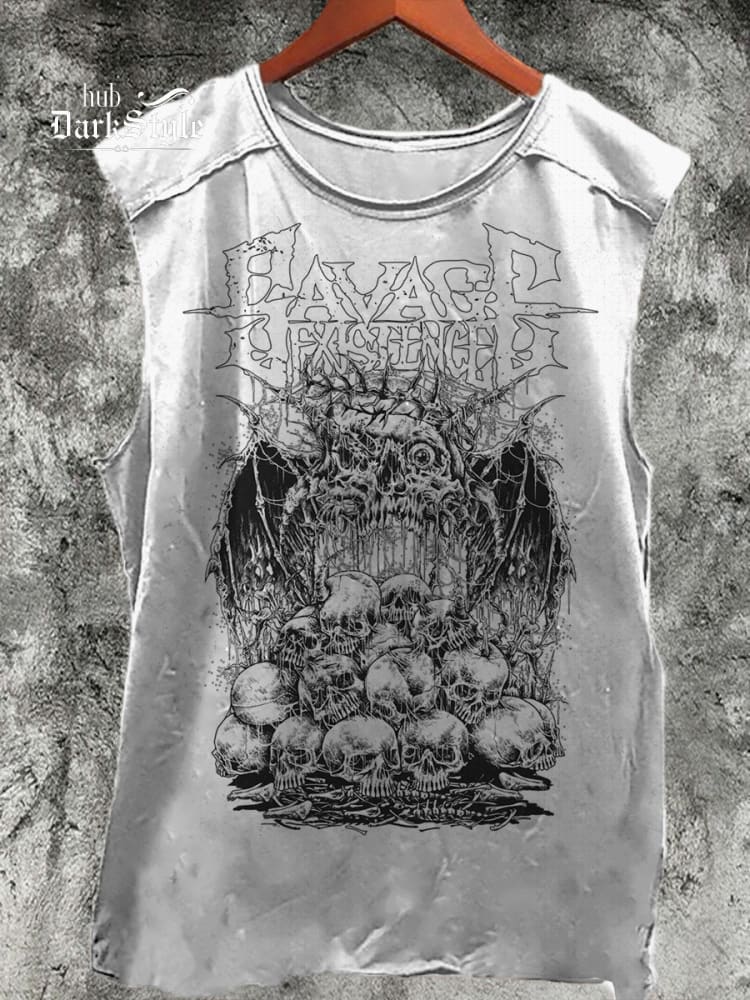 Dark Gothic Print   Casual Tank Top / Rvogue / Rvogue