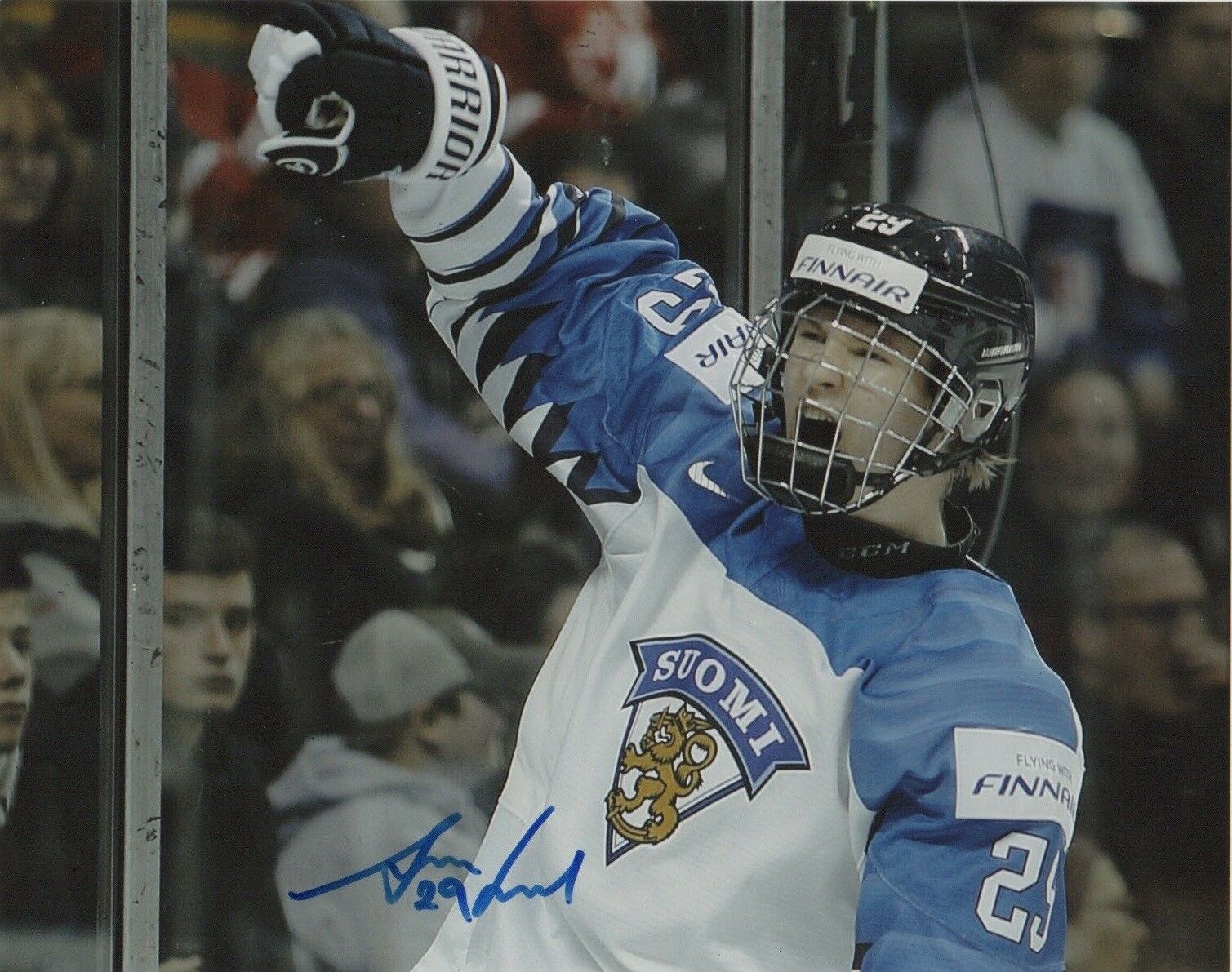 Team Finland Anton Lundell Signed Autographed 8x10 Photo Poster painting COA #4