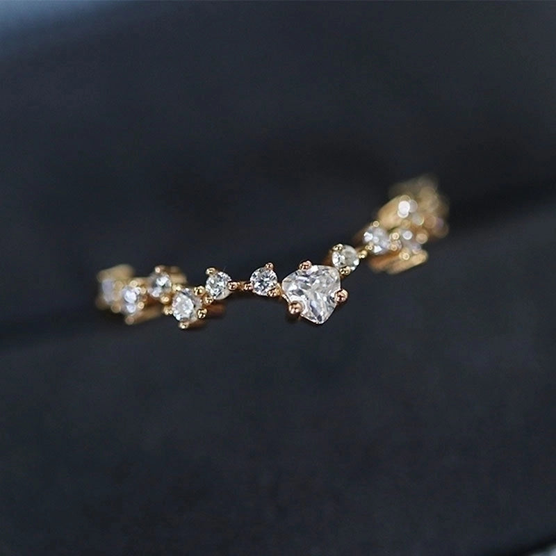 925 Sterling Silver Gem Bow Knot Rings