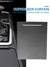 Center Console Panel ABS PC TPU Drink Armrest Cup Cover Black for VW 3C B6 B7 CC