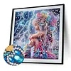 Rainy Beaded Girl Special Shaped 5D DIY Partial Drill Diamonds Dots Gem Art Kits for Adults Beginners Home Decor Diamond Dots Paintings Diamonds Paintings Gem Art 11.81 X11.81inch