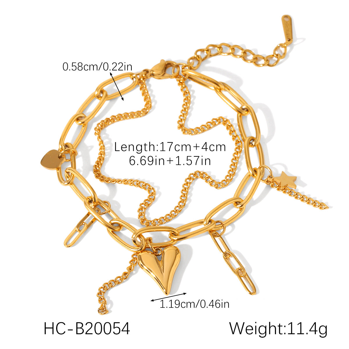 Stainless Steel Bracelet Ot Buckle Love Pearl Bracelet Female Titanium Steel Jewelry