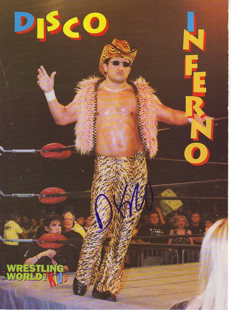 WWE WWF DISQO INFERNO AUTOGRAPHED HAND SIGNED 8X10 Photo Poster painting WRESTLING PICTURE