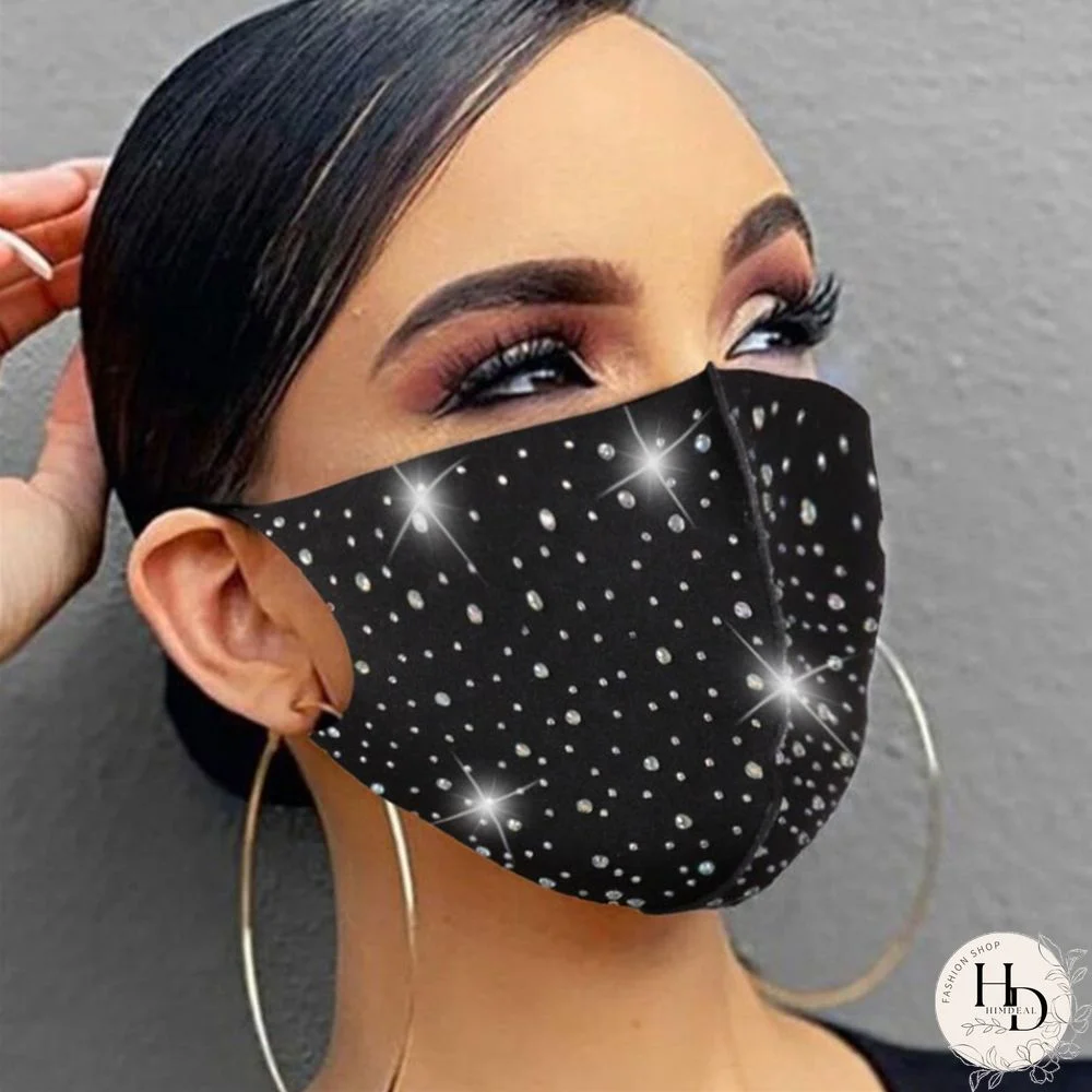 Red Fashion Casual Patchwork Hot Drill Mask