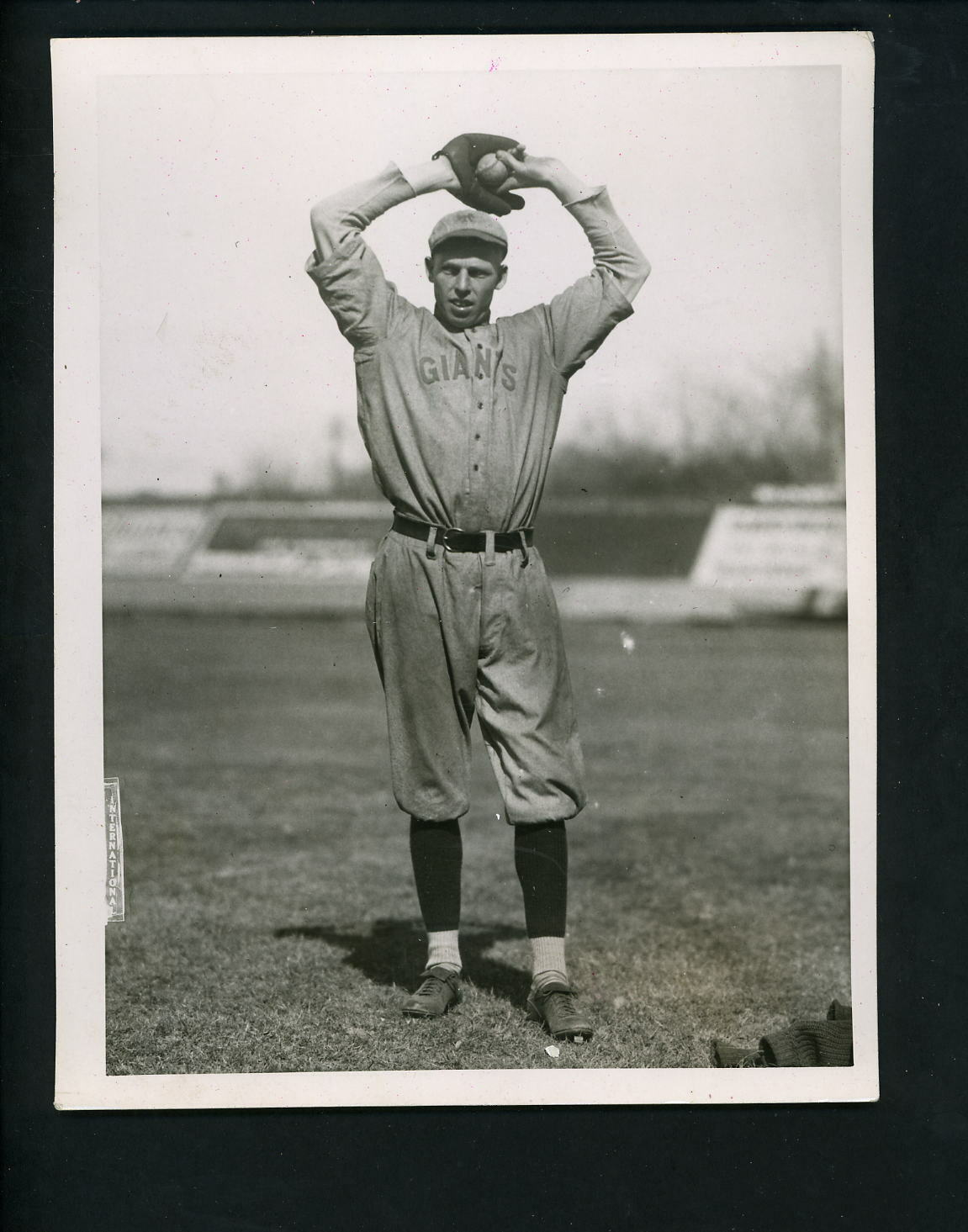 Jimmy Garton Pitcher Springfield Ohio 1920 TYPE 1 Press Photo Poster painting New York Giants