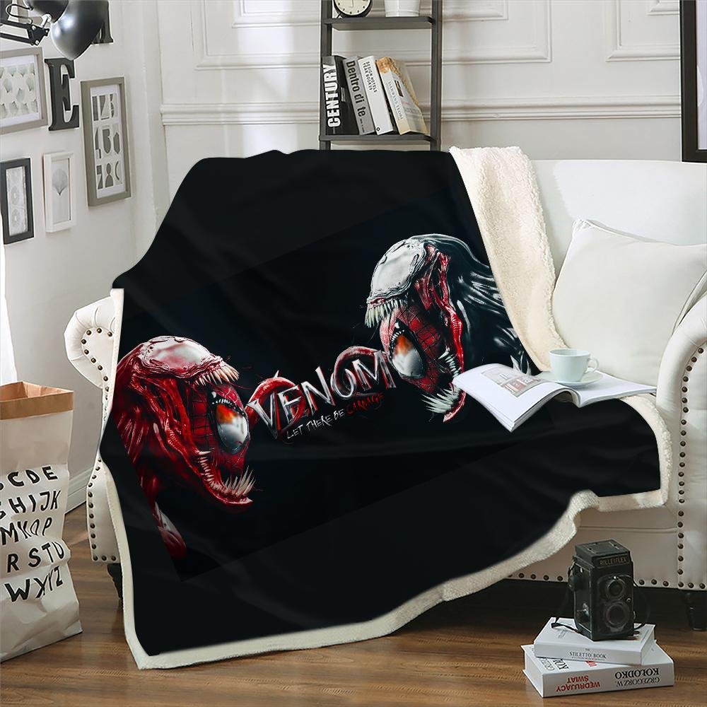 Venom Let There Be Carnage Throw Blanket Plush Soft Sofa Blanket For Home Use