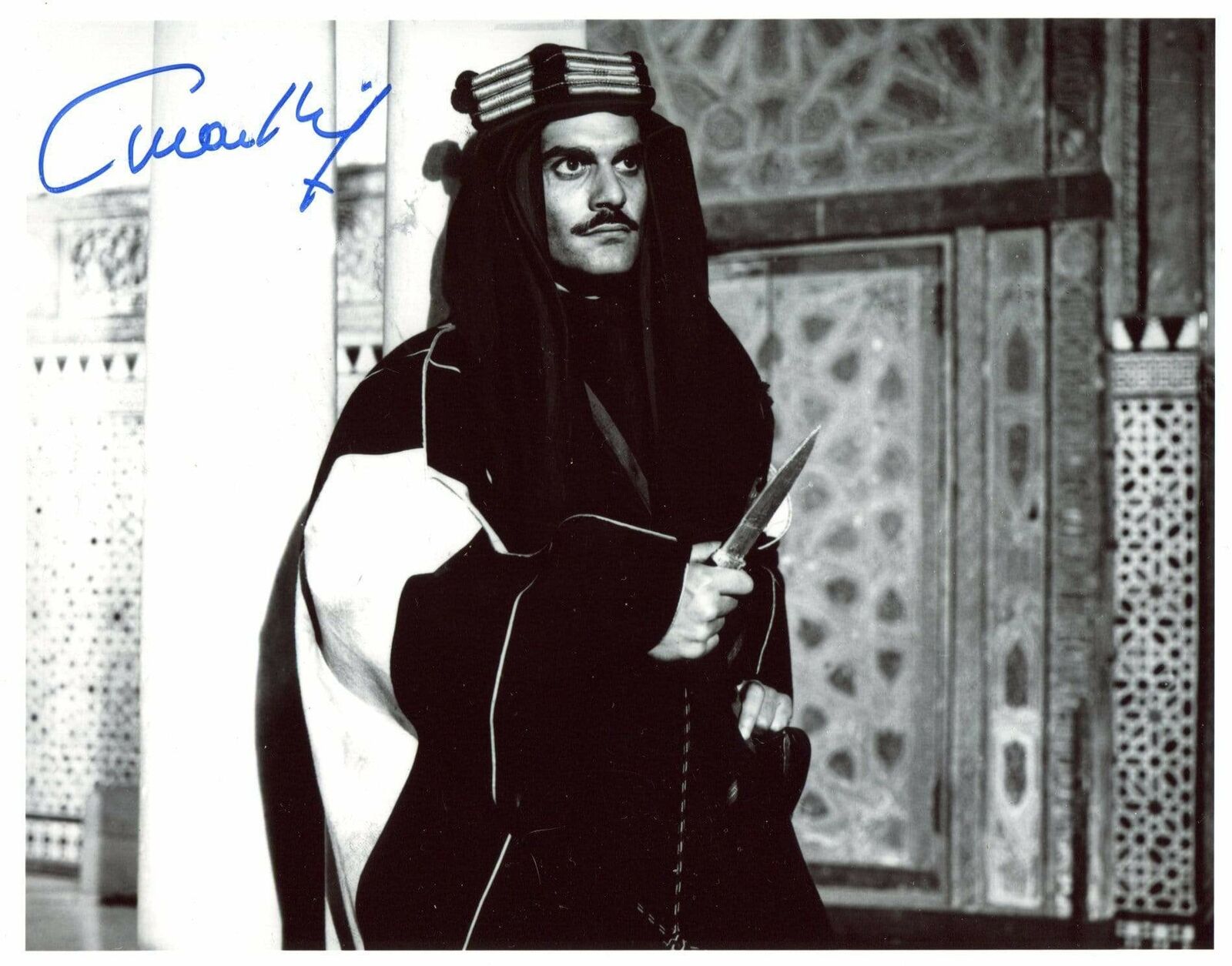 Omar Sharif (+) ACTOR autograph, In-Person signed Photo Poster painting