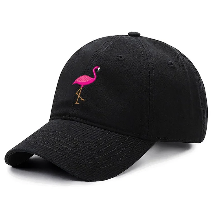 Flamingo Embroidery Cotton Men Baseball CapWomen Hat Sport Visors Snapback Cap Breathable Outdoor Sun Hat Dropshipping