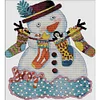 >SALE<Full Embroidery Cotton Thread 14CT Printed Christmas Snowman Cross Stitch35x40cm