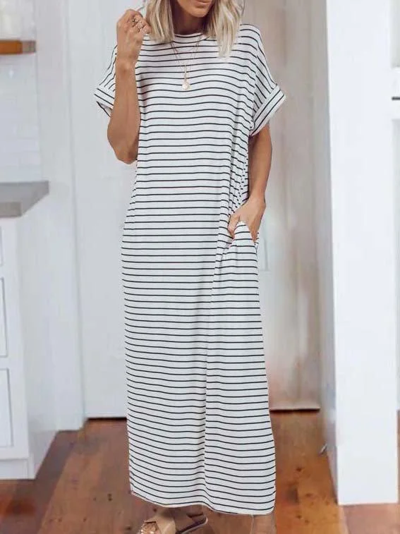 Ladies Fashion Elegant Casual Printed Dress-Mayoulove