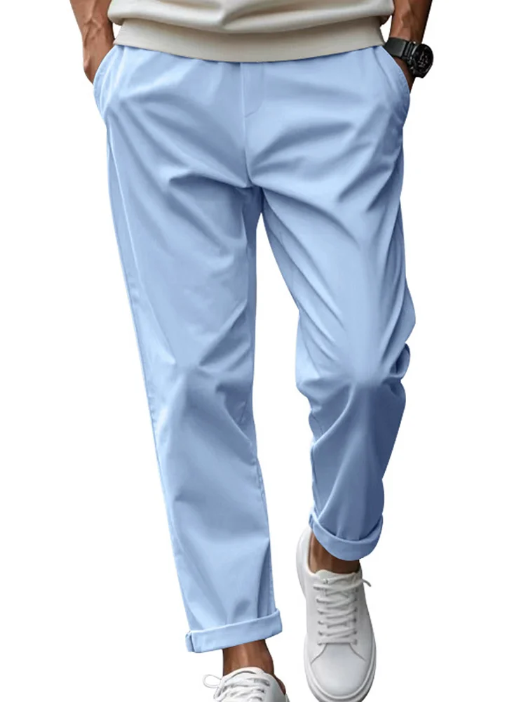 Men's Daily Casual Solid Color Comfortable Trousers
