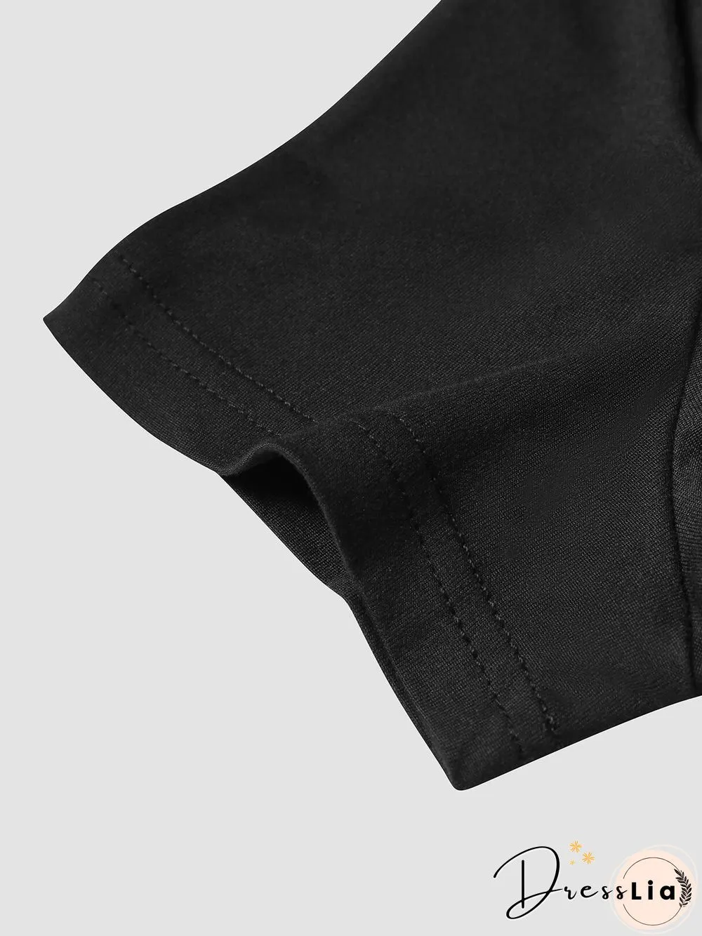 Contrast Stitch Short Sleeve Crew Neck Crop Top