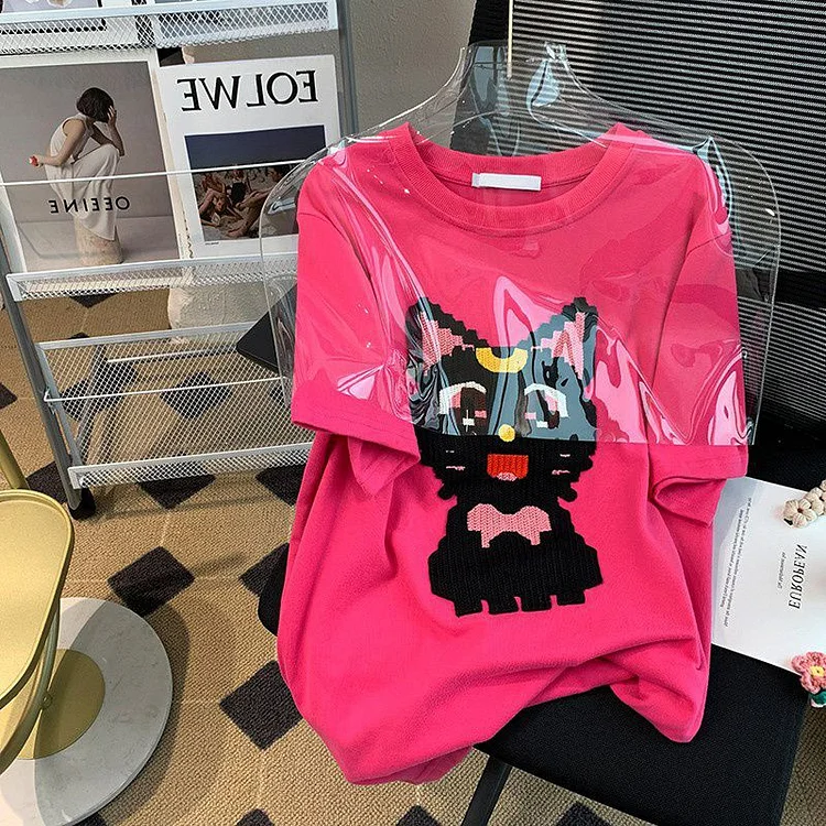 Pink Sailor Moon Luna Summer T-shirt weebmemes