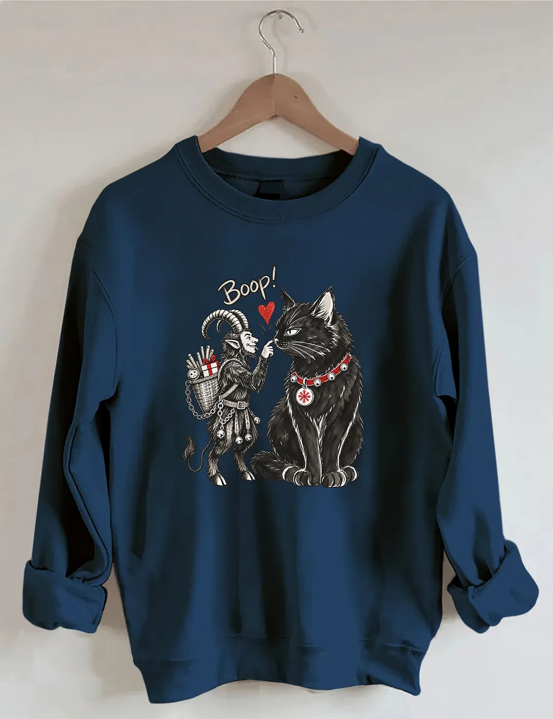 Krampus & Yule Cat Boop Sweatshirt