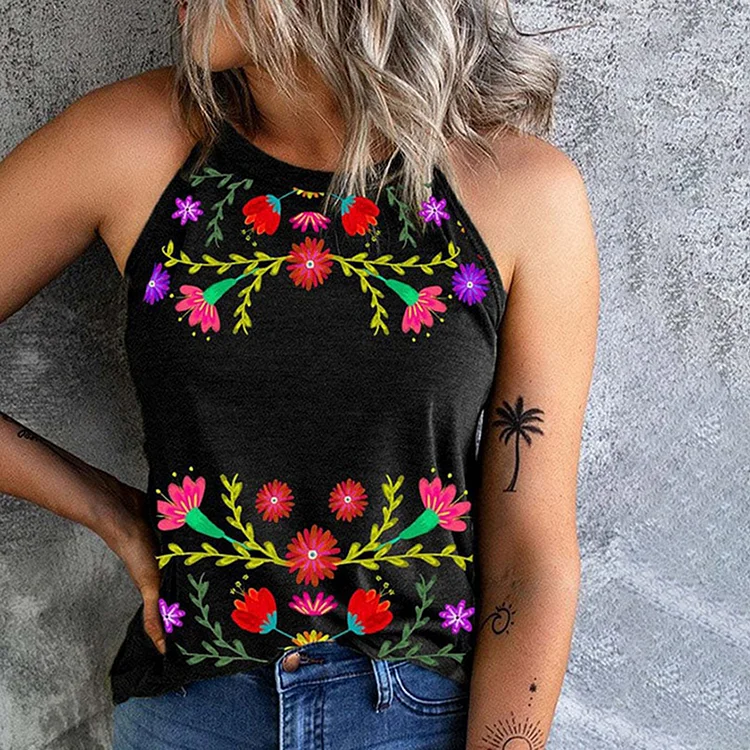 VChics Cinco De Mayo Print Casual Tank Top