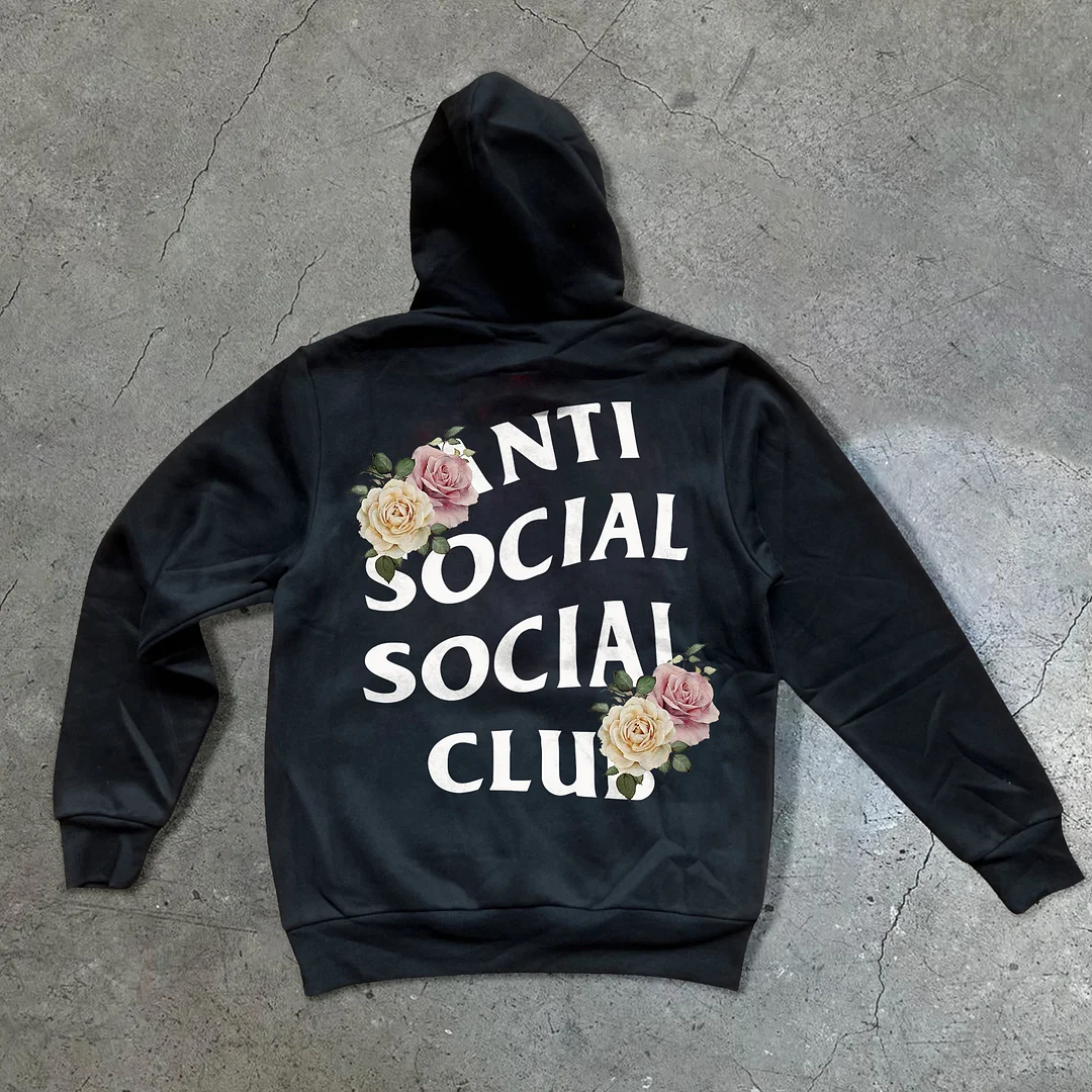 Tide brand retro print street hoodie