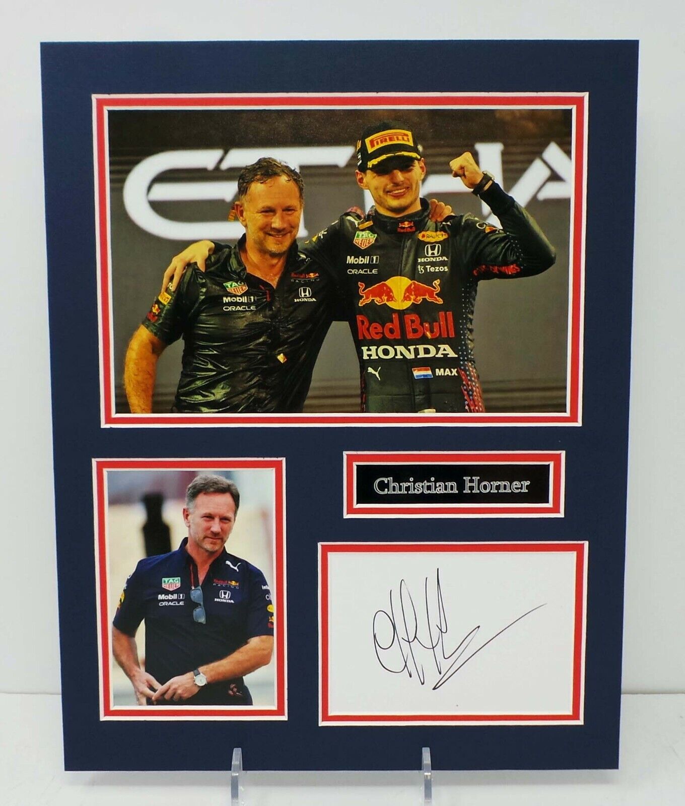 Christian HORNER Red Bull Principal Signed & Mounted Photo Poster painting Display AFTAL RD COA