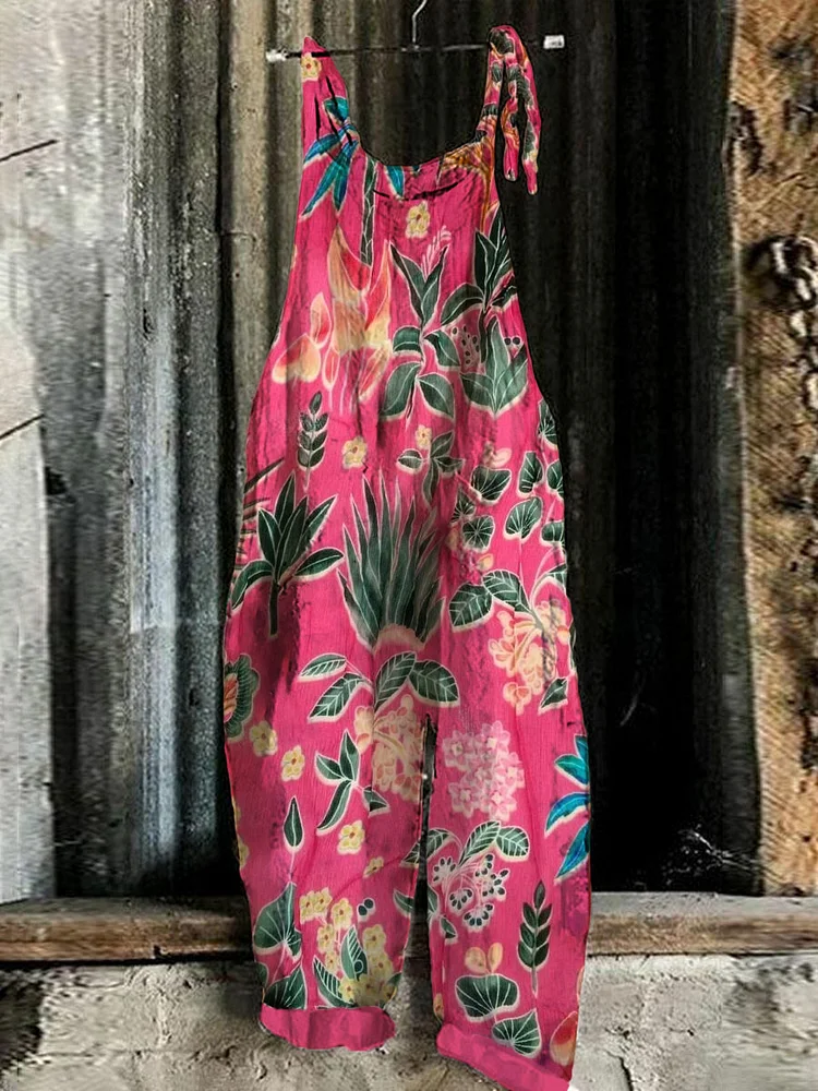 Floral Pattern Casual Jumpsuit