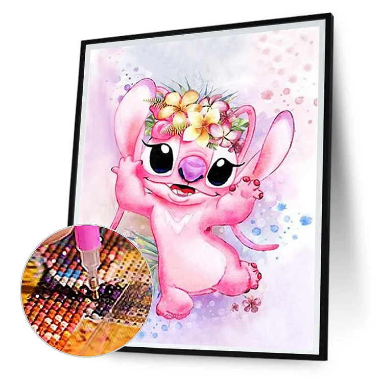Pink Stitch - Full Round - Diamond Painting (30*40cm)-873221.01