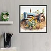 Sunflower Tractor Round Diamond Diamond Painting 30*30cm