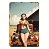 (Multi Style)Pin Up Filles - Panneaux en &eacute;tain m&eacute;tallique(20*30cm/30*40cm)
