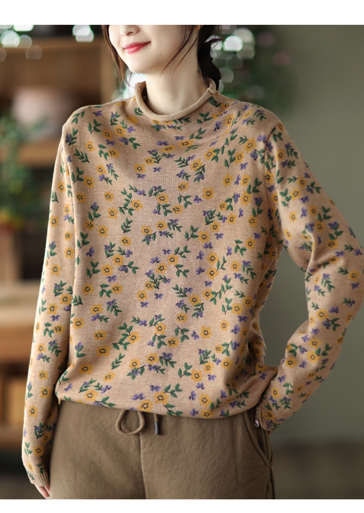 Chicfifth Sweater Women Winter Long Sleeve High Quality Autumn Vintage Top Knitted Cardigan