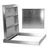 [US Local Warehouse] Stainless Steel Manhole Cover 26.97x23.62in Access Hatch Door with Handle Septic Tank Lid for Cellars Basement Patio Yard Window Well