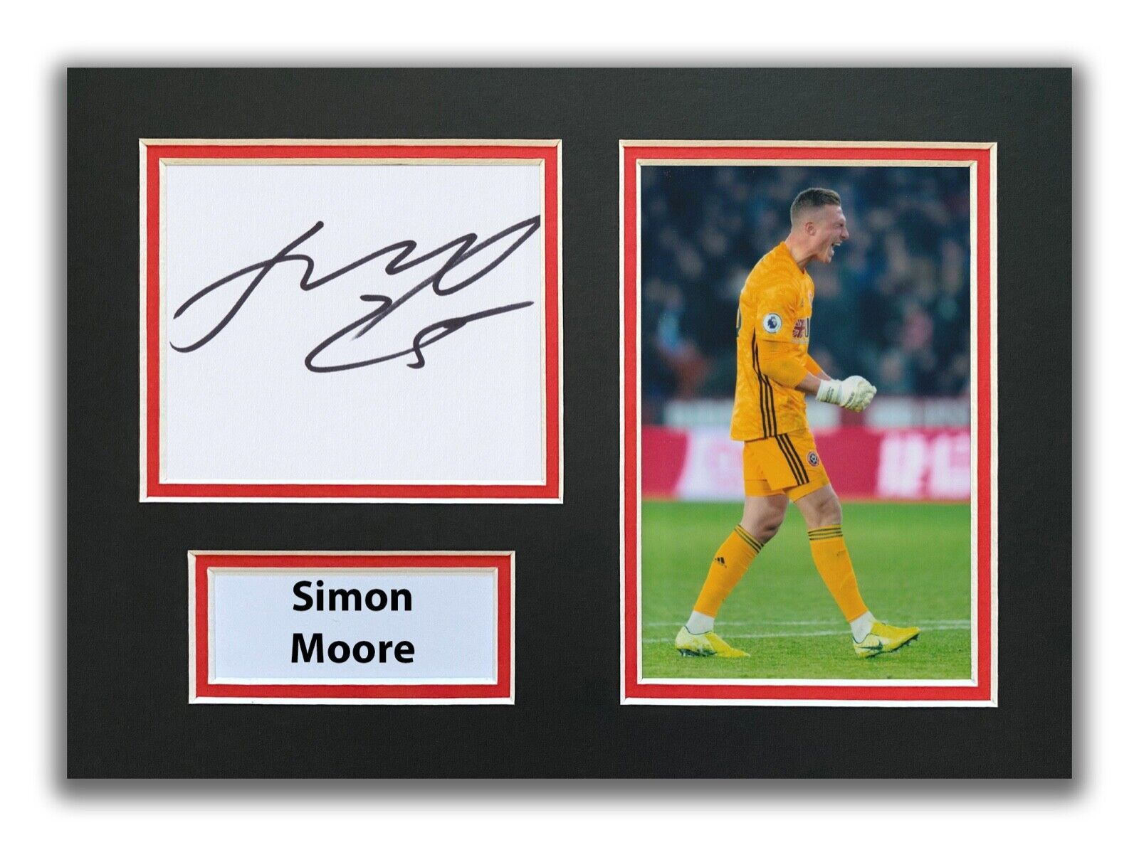 SIMON MOORE HAND SIGNED A4 MOUNTED Photo Poster painting DISPLAY - SHEFFIELD UNITED AUTOGRAPH 1