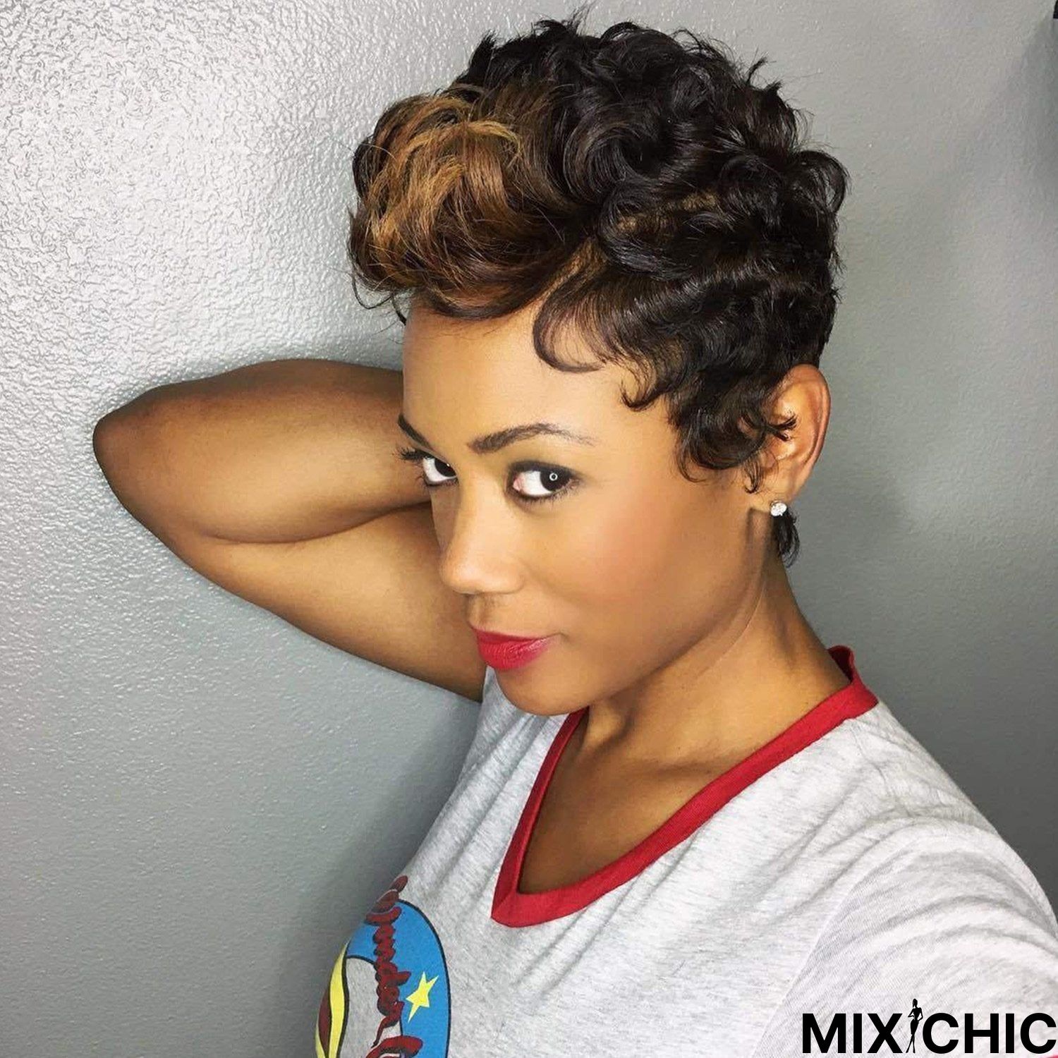 European and American Short Curly Hair Wig Chemical Fiber Hair Hood