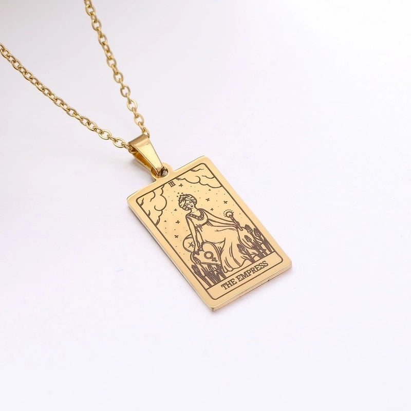 Minimalist Human Tarot 304 Stainless Steel Plating Pendant Necklace