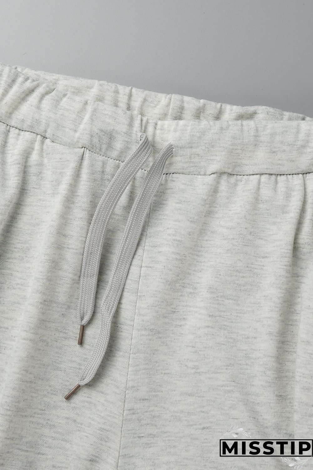 Cream White Casual Print Fold Pants O Neck Short Sleeve Two Pieces
