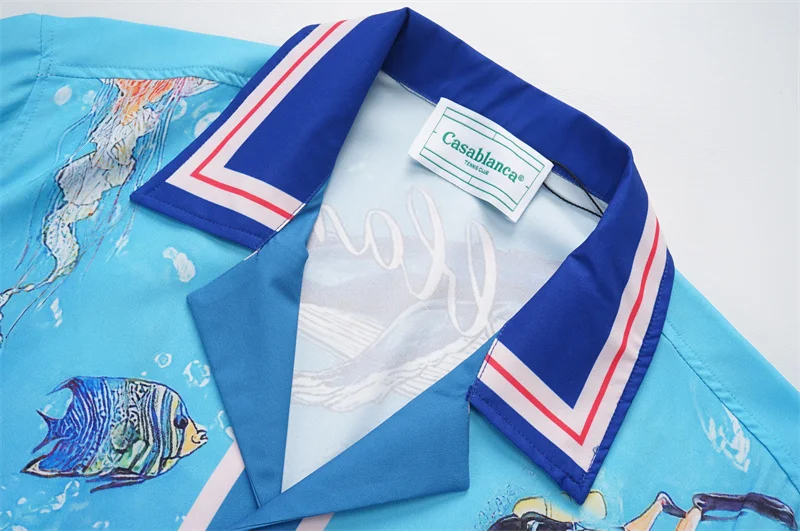 Casablanca 2023SS New Product Silk Short Sleeve Shirt