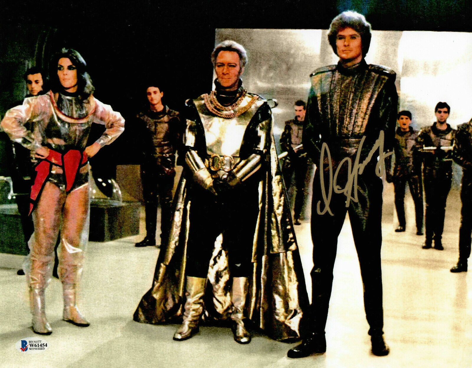 David Hasselhoff as Prince Simon in Starcrash signed 11x14 Photo Poster painting BAS Beckett COA