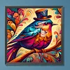 >SALE<5D DIY Full Round Drill Diamond Painting Cute Bird Kit Home Decoration 30x30cm